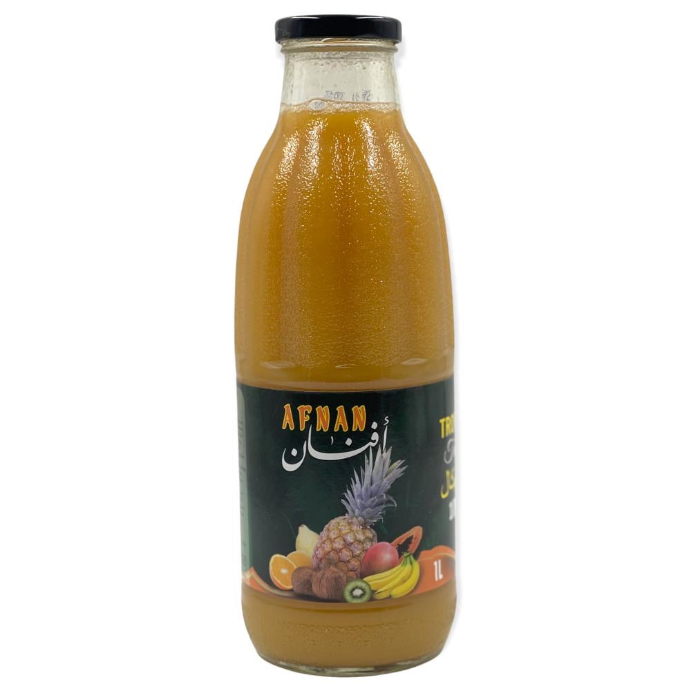 zumos en botella cristal AFNAN 1L 5 frutas