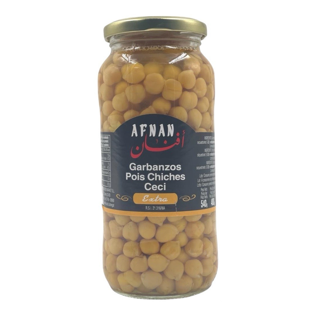 Garbanzo cocido envasado 500g extra AFNAN